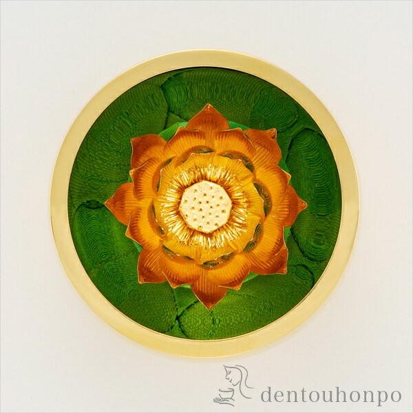 純金 蓮飾り 2寸・40g ( 光則（金工芸） 木札名入れ有料 お寺 仏壇