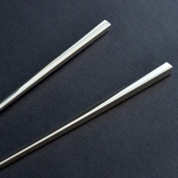 銀製 箸 女性用 名入れ彫刻無料 ( 退職祝い 定年 お箸 プレゼント 一膳