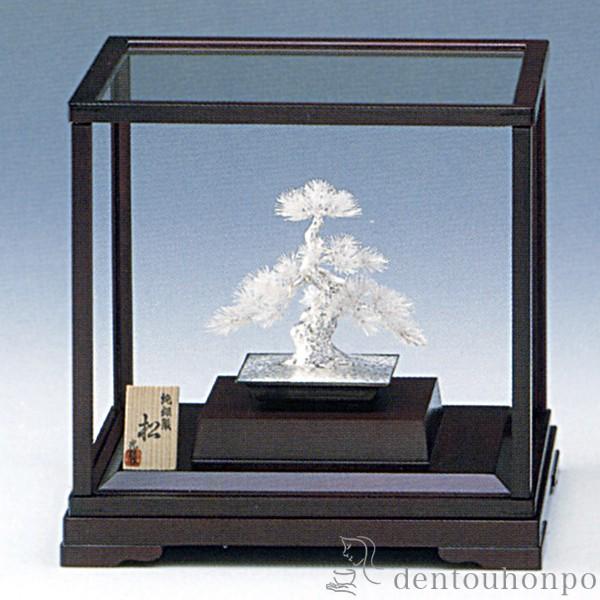 銀製 盆栽 松 B 3号・28g ( 木札名入れ有料 高級 コレクション 美術品 工芸品 伝統 東京銀器（銀工芸） 周年 創立 上場 竣工 開店 事務所移転 )