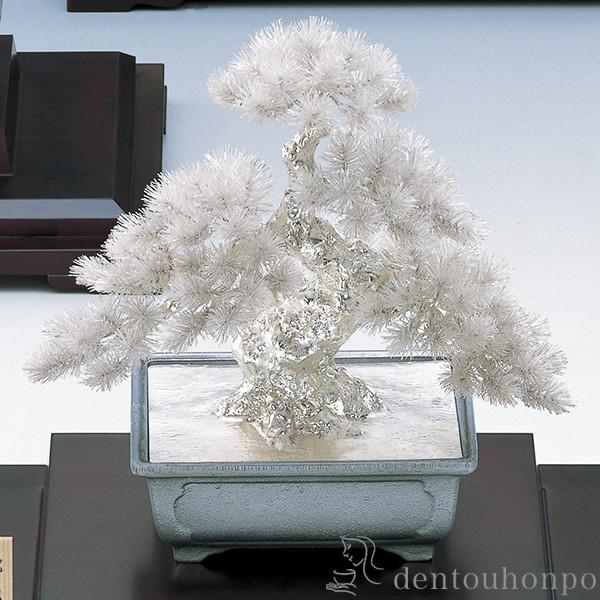 銀製 盆栽 松 10号・400g ( 光則（銀工芸） 木札名入れ有料 高級