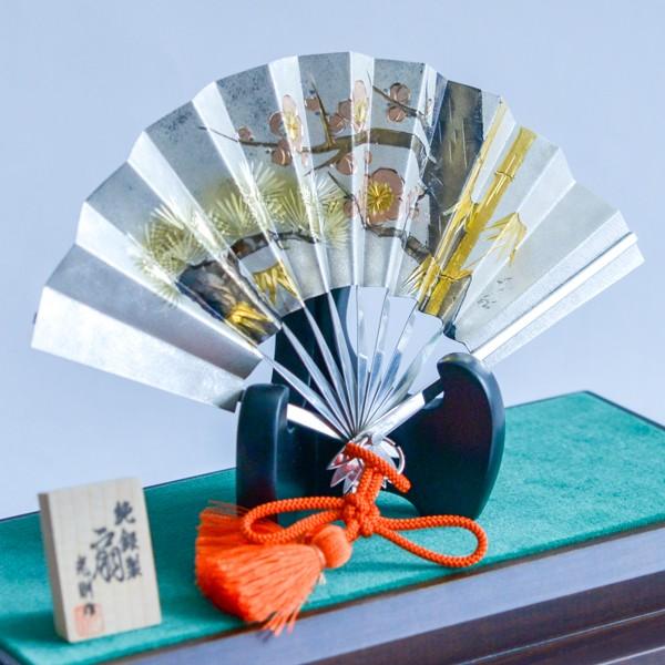 光則作 純銀製 扇子 扇 鶴 美術品 工芸品 東京銀器 【公式通販】