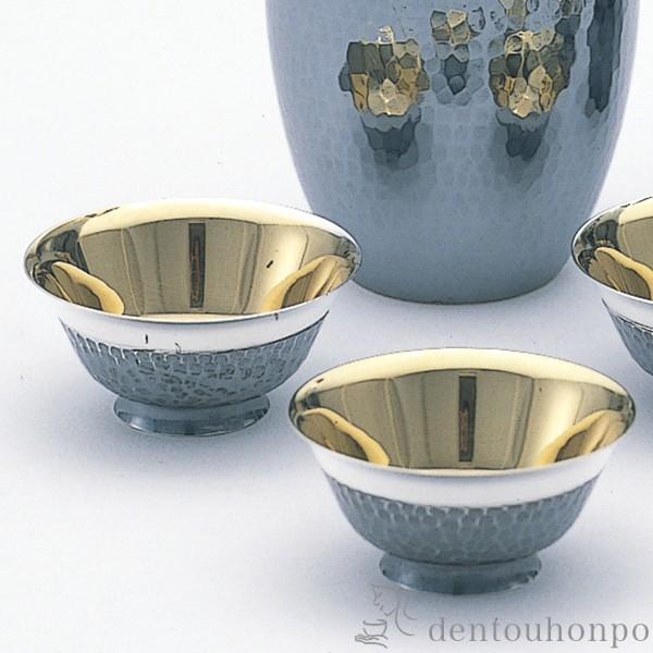 銀製 酒器揃 鎚目 2×5 A ( 酒器 日本酒 冷酒 プレゼント 人気 東京銀器