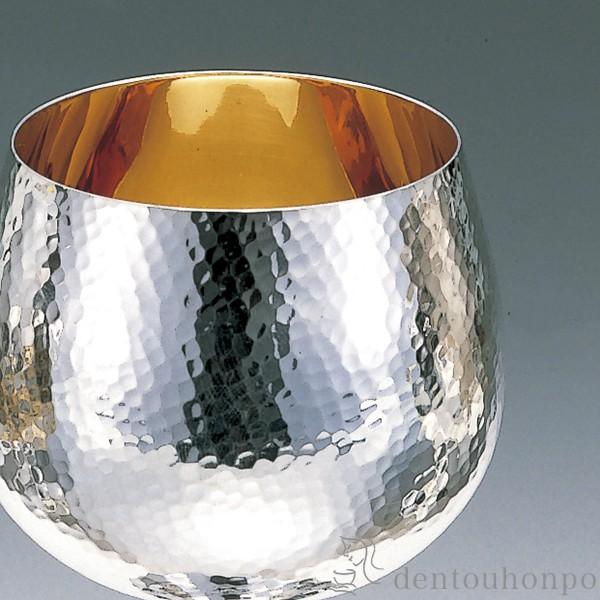 銀製 ブランデー 鎚目 C ( ビールグラス ビアグラス 保温 保冷 人気 東京銀器（銀工芸） 結婚 出産 内祝い 引き出物 金婚式 誕生日プレゼント 還暦祝い 古希 )の画像