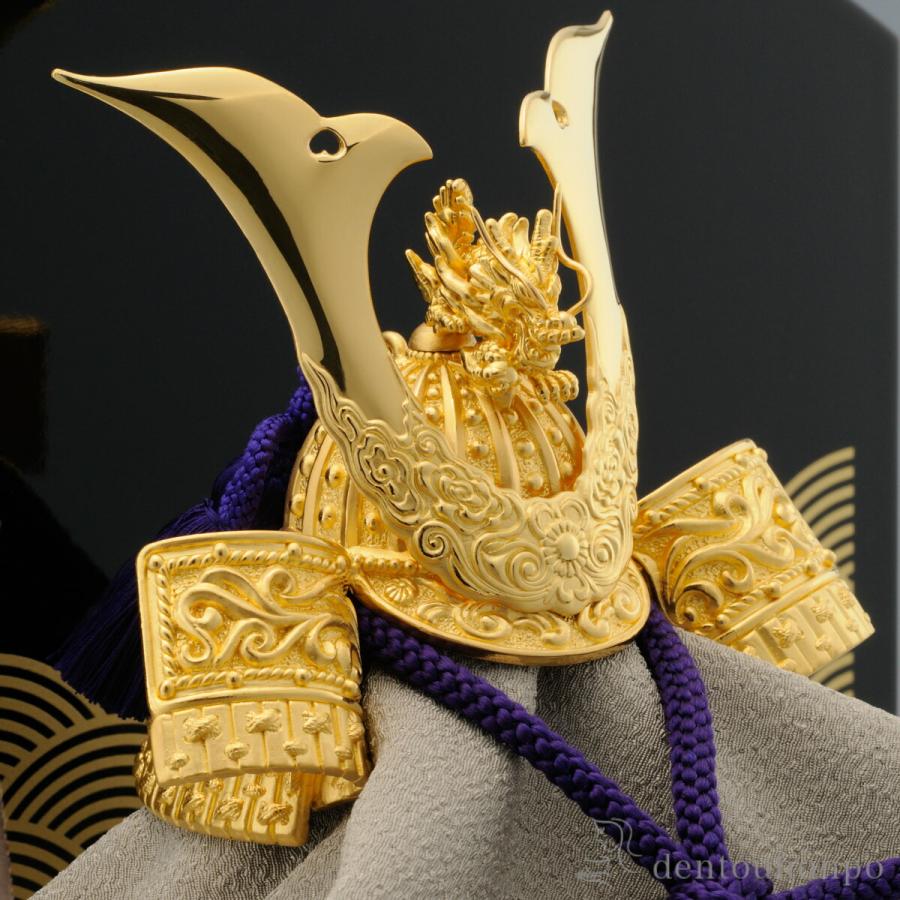 純金 龍兜 A 80g ( 木札名入れ有料 兜 武者人形 コンパクト こいのぼり