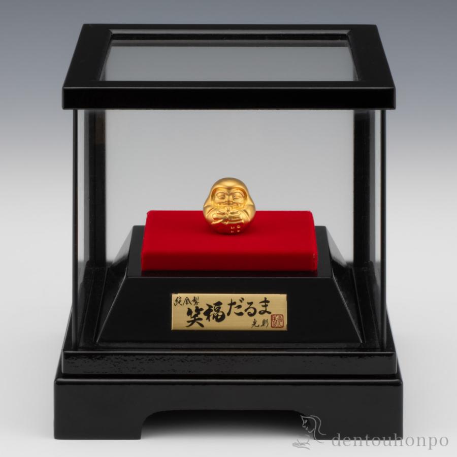 純金 笑福だるま 3g ( 木札名入れ有料 高級 コレクション 美術品 工芸