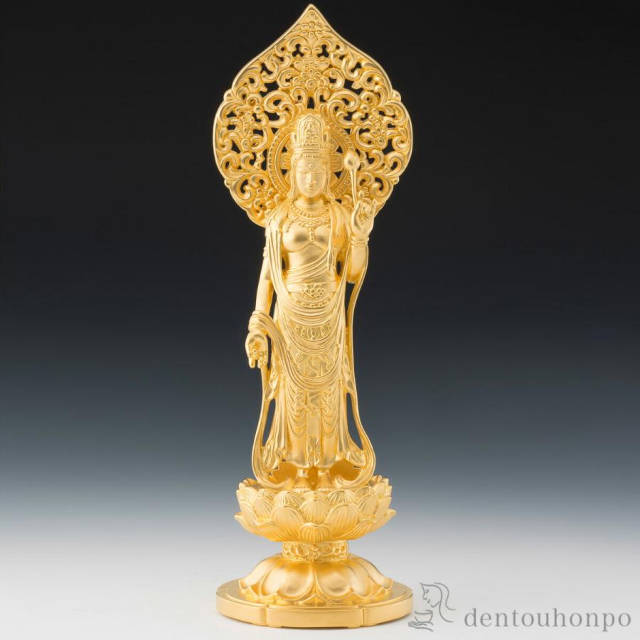 純金 聖観世音菩薩 210g ( 木札名入れ有料 仏壇 寺院 仏様 日本 仏具