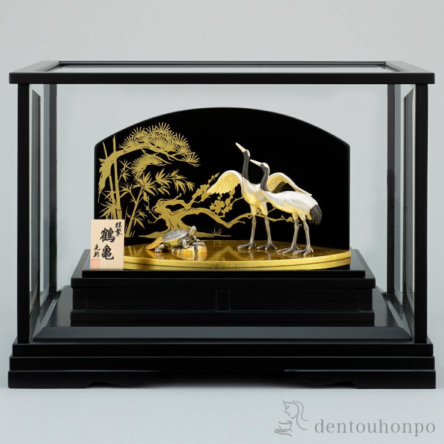 銀製 鶴亀 LPC 50g ( 木札名入れ有料 高級 コレクション 美術品 工芸品