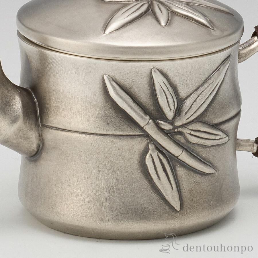 純銀 急須 竹 古美 150g ( 高級 コレクション 美術品 工芸品 伝統 東京