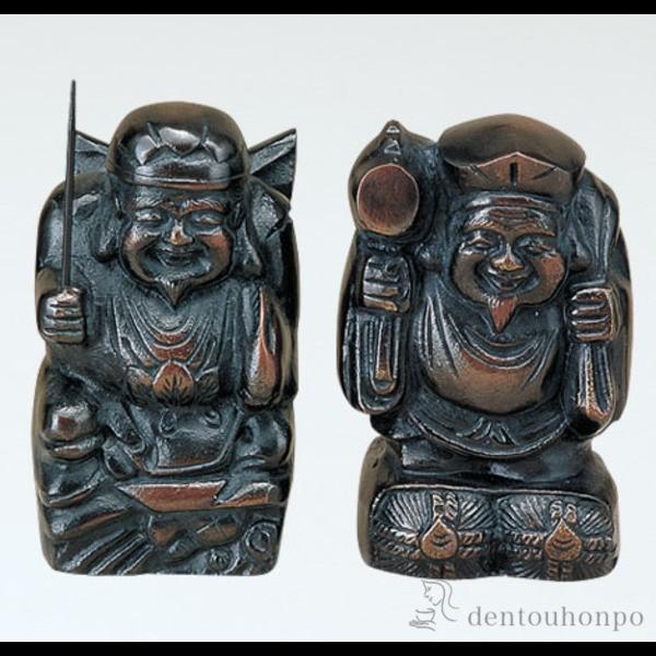 銅製 福の神 ( 木札名入れ有料 恵比寿 大黒 宝船 置物 幸運 高岡銅器 