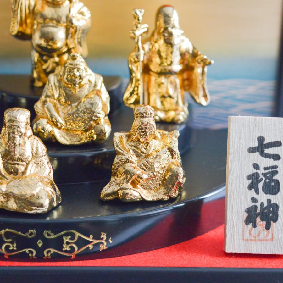 七福神 純金メッキ ( 木札名入れ有料 恵比寿 大黒 宝船 置物 七福神 純金メッキ ( 木札名入れ有料 恵比寿 大黒 宝船 置物