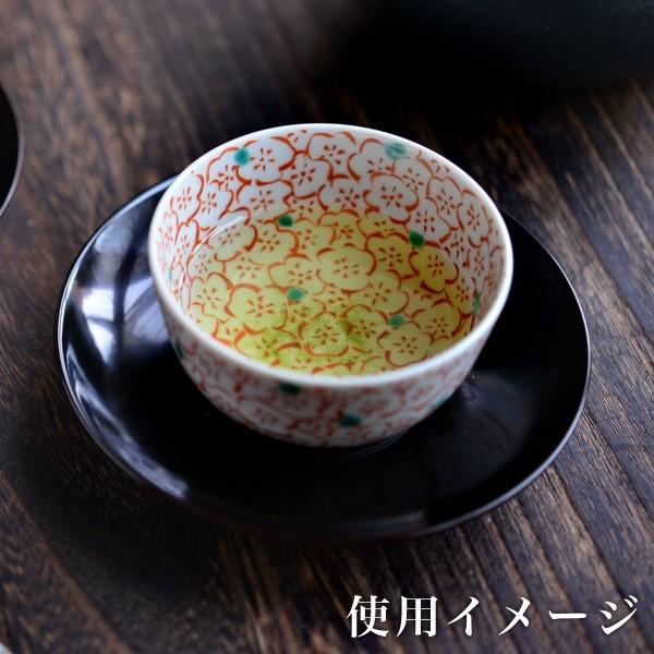 茶托ダルマ型 溜塗 126mm 5枚セット ( 初任給 プレゼント 父の日