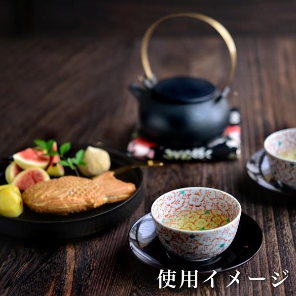 茶托ダルマ型 溜塗 126mm 5枚セット ( 初任給 プレゼント 父の日