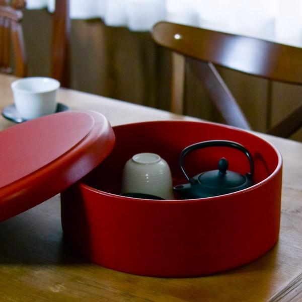 茶櫃 朱乾漆 ( 茶びつ 茶道具 お茶 入れ物 おすすめ 山中漆器 結婚