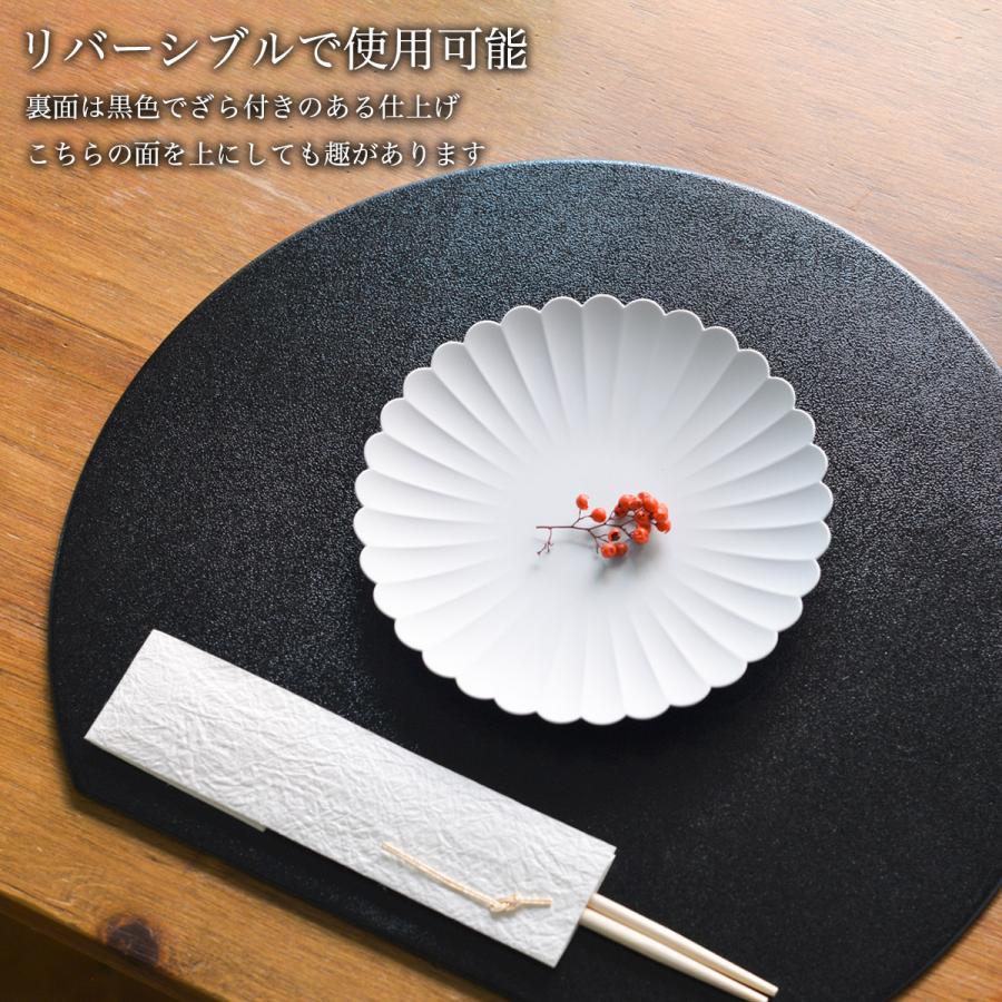 半月膳 プレースマット 麻の葉 シルバー S ( ラックヌーボー 名入れ