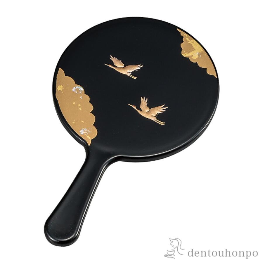 姫手鏡 光輝 黒 ( 名入れ有料 ハンドミラー コンパクト お土産 記念品