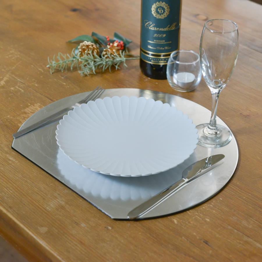 半月プレースマット シルバー S ( ラックヌーボー あすつく 折敷