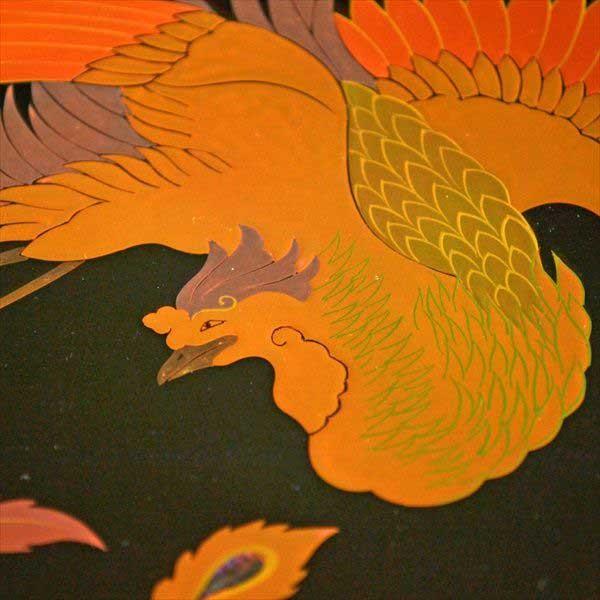 飾皿 鳳凰 黒 300mm ( 木箱名入れ有料 木札名入れ有料 飾り皿 絵皿