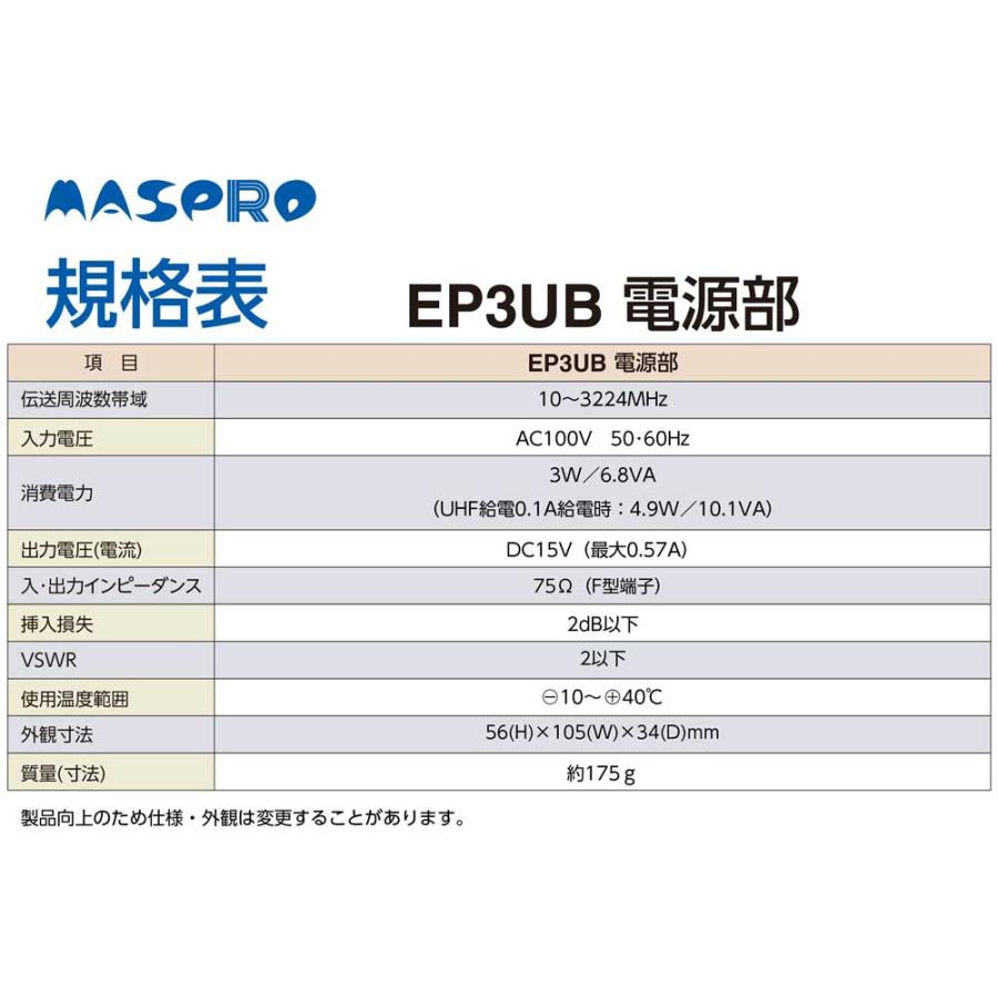 マスプロ（MASPRO） マスプロ電工 UHFブースター EP3UB : 電材39 Yahoo