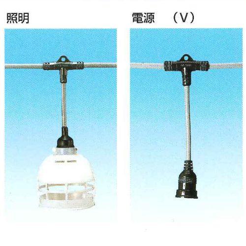 岡澤工業所 分岐ケーブル 電源 照明兼用 VCT3.5×3C 25m ソケット8個