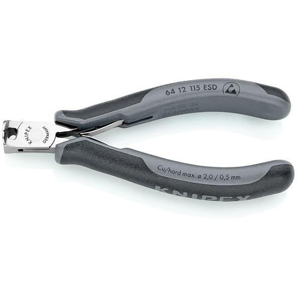 KNIPEX クニペックス エレクトロニクスエンドカッティングニッパー 6412-115ESD