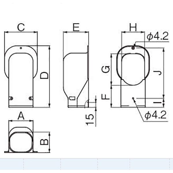 因幡電工 INABA スリムダクトLD ウォールコーナー アイボリー LDW-70-I