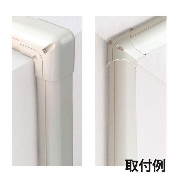 因幡電工 INABA スリムダクトLD コーナー立面90° ホワイト 10個セット