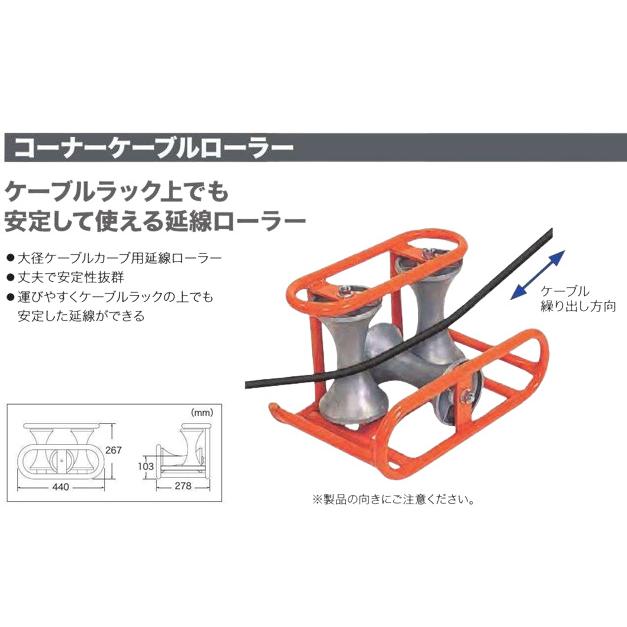 DENSAN（デンサン） JEFCOM ジェフコム コーナーケーブルローラー CR 