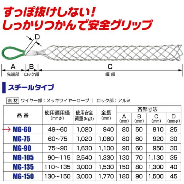 MARVEL マーベル ケーブルグリップ スタンダードタイプ MG-60 : 電材