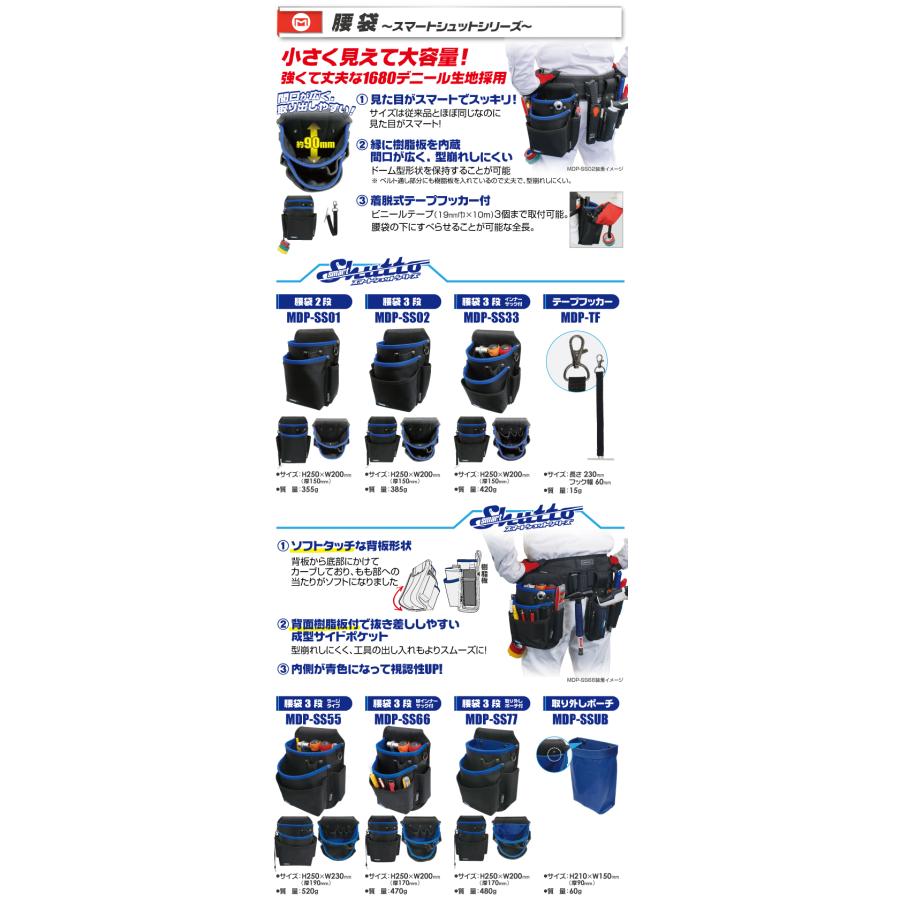 プロメイト MARVEL マーベル MDP-SS77 用 取り外しポーチ MDP-SSUB