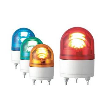 パトライト(PATLITE) LED小型回転灯 RHE-100 AC100V Ф100 防滴 パトランプ 回転 赤色、黄色｜denzai-land