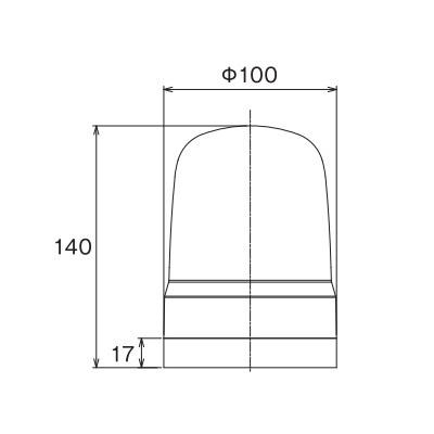 短納期　パトライト(PATLITE)　モータレスLED回転灯 SF10-M1KTB DC12〜24V Ф100 端子台配線・ブザー付き 防滴 （赤or黄）｜denzai-land｜02