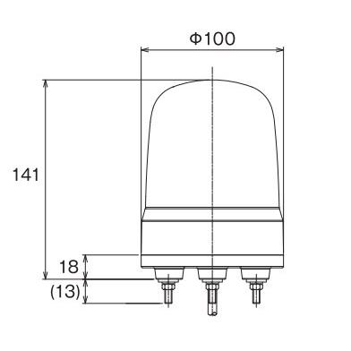 短納期 パトライト(PATLITE) LED回転灯 SKH-M1JB DC12〜24V Ф100