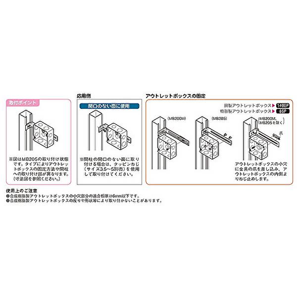おまとめ　専用 当日発送OK！】ネグロス電工 MB210 軽量間柱用ボックス支持金具 20個
