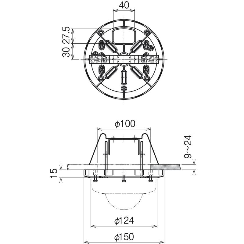 ネグロス電工 NWCNT1 ネットワークカメラ取付金具 二重天井用