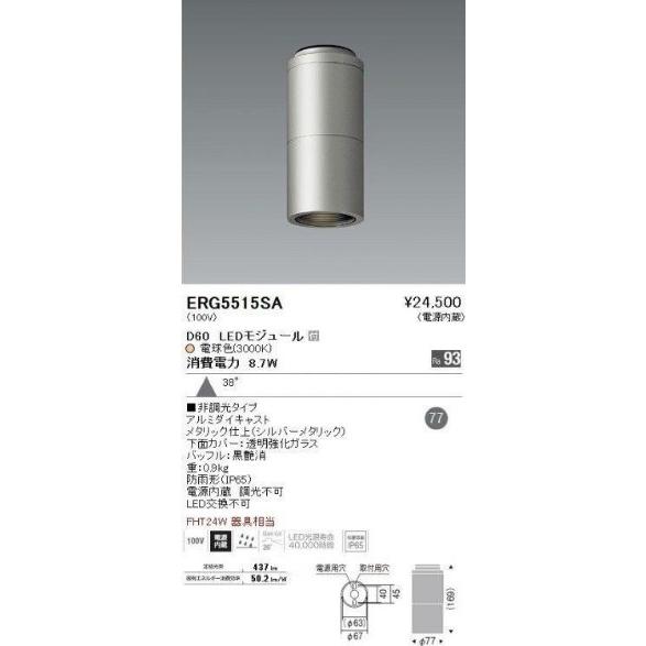 遠藤照明 【当日発送OK！】ENDO（遠藤照明）LED軒下用シーリングダウン