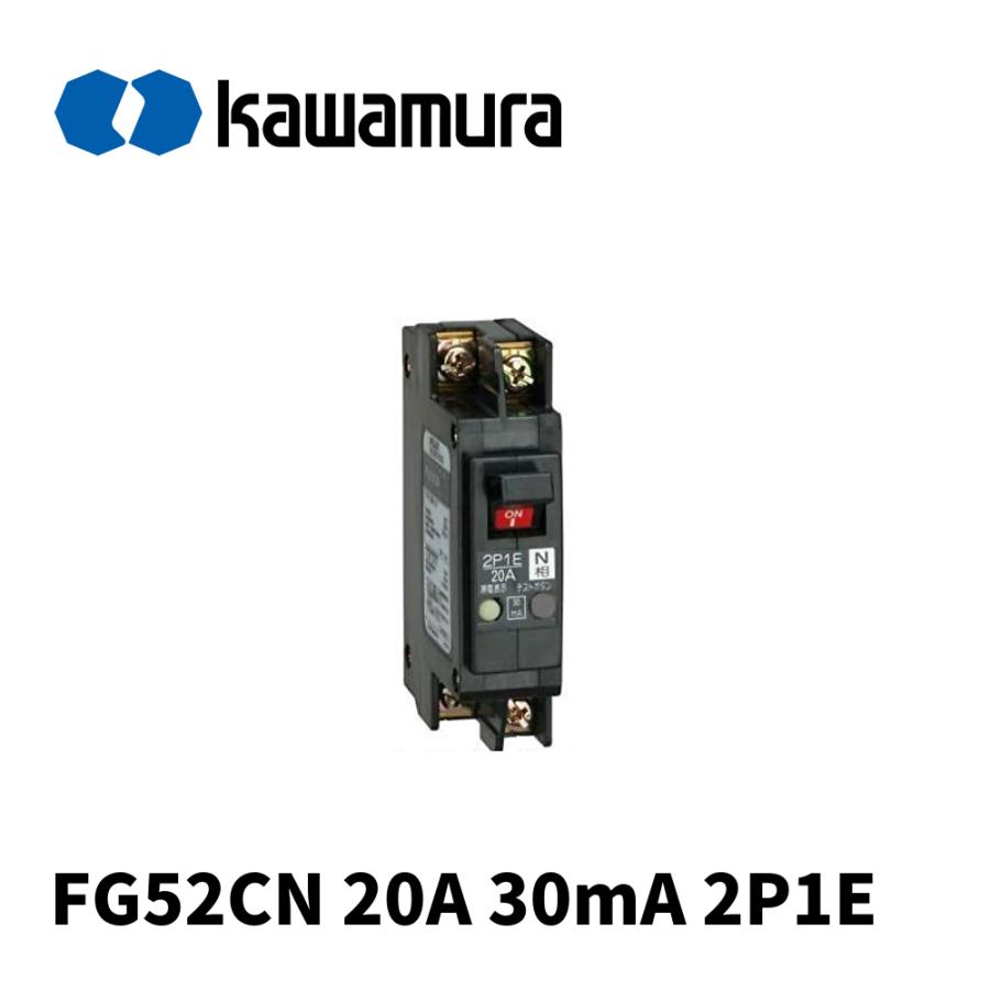 河村電器産業 【当日発送OK!】富士電機機器 FG52CN 20A 30mA 2P1E 分電 
