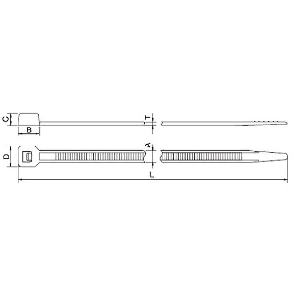 HellermannTyton（ヘラマンタイトン）　AB80　インシュロック　ABシリーズ　屋内用　乳白色　標準【100本入】｜denzai-mansai｜02