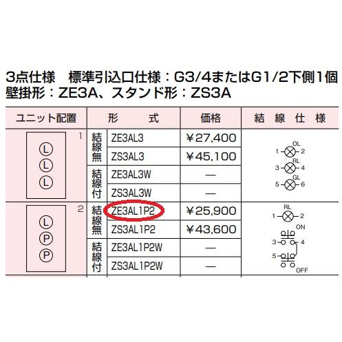 在庫あり!)ZE3AL1P2 星和電機 防爆形コントロールボックス 結線 在庫あり!)ZE3AL1P2 星和電機 防爆形コントロールボックス 結線
