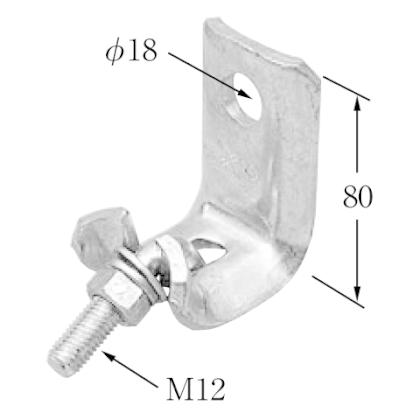 イワブチ WLH-1 直付メッセンジャー吊架金具 取付ボルト穴18φ : 電材
