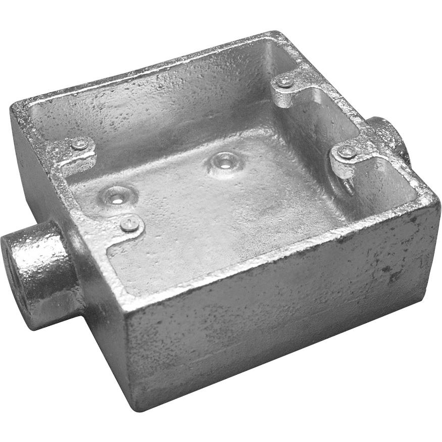 電成興業 K222S 角型露出スイッチボックス 2個用2方出 22 HDZ : 電材