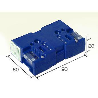 TERADA XYZ80002BL ブロックコンセント 2分岐(ブルー) ブルー