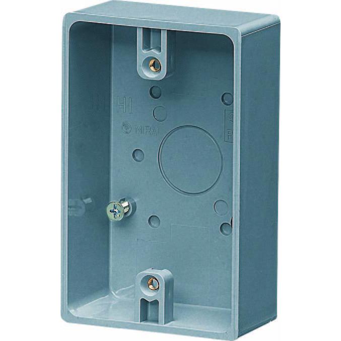 未来工業 PVR16-0 露出1コ用SWBOX グレー ハブなし | 未来工業 | 01