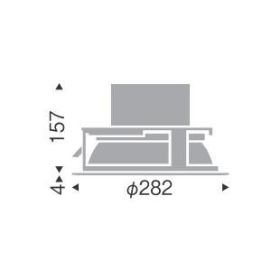 遠藤照明(ENDO) LEDZ Rs SERIES 軒下用ベースダウンライト Φ250 ナチュラルホワイト 白色 ERD7216WAの画像