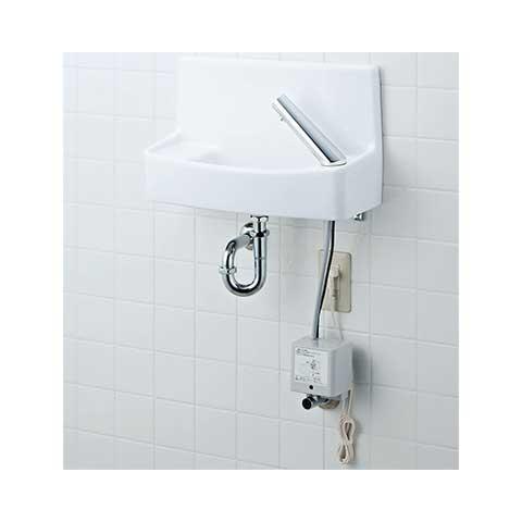 LIXIL（リクシル） 壁付手洗器 自動水栓・100V/泡沫式 床給水・床排水 