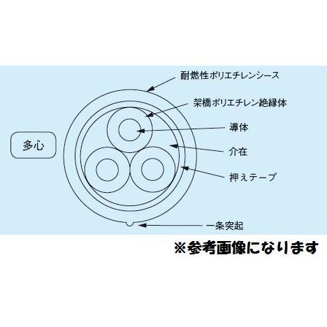 エコケーブル ６００Ｖ EM-CE ２２ＳＱx４Ｃ　10ｍより切断ＯＫ　フジクラダイヤケーブル｜denzai110ban