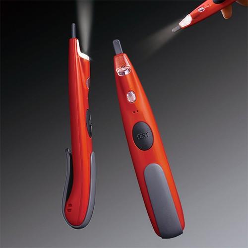 ☆新品☆ 長谷川電機 LEDライト付低圧検電器 HTE-610L-R レッド 