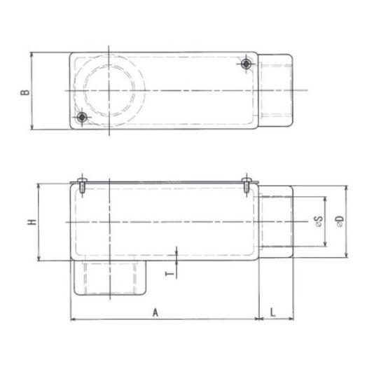 在庫あり ユニバーサル LB G16 鋳鉄製 HDZ 溶融亜鉛メッキ シンワ製 （ただしカバーは溶融亜鉛メッキ ねじは電気メッキ） : 電材 ...