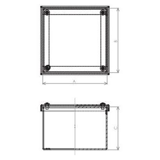溶融亜鉛めっき仕上げ プルボックス かぶせ 防水型 100×100×100 電成