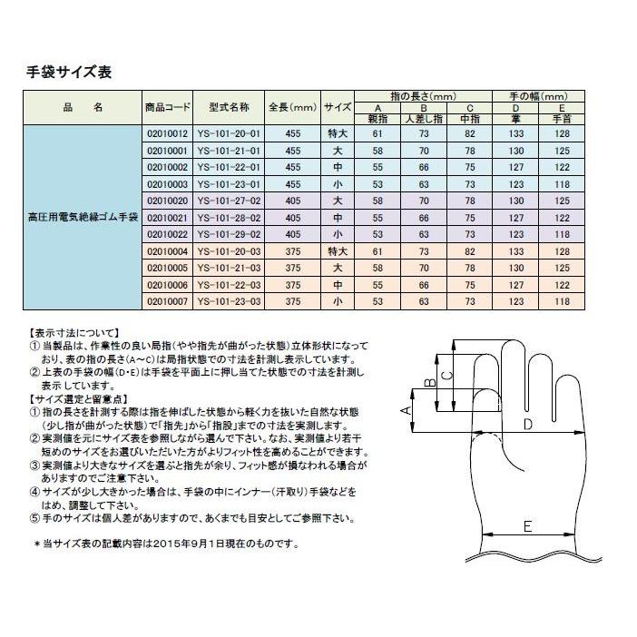 ☆新品☆ヨツギ 高圧用ゴム手袋 YS-101-21-01（YS-101-21-1） 大 