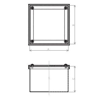 SUS プルボックス かぶせ 防水型 300×300×300 電成興業 PXS3030